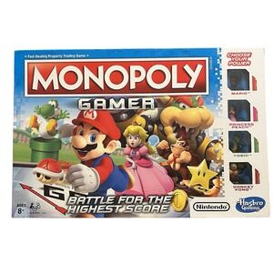 Hasbro Gaming Nintendo 2017 Monopoly Gamer Edition C1815 Mario Retro Complet-ish